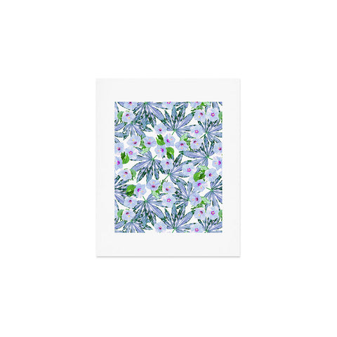 Emanuela Carratoni Blue Tropical Blossom Art Print