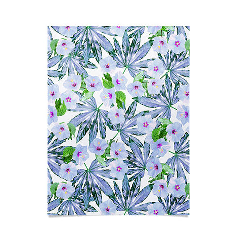 Emanuela Carratoni Blue Tropical Blossom Poster
