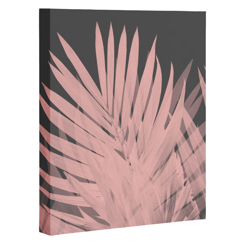 Emanuela Carratoni Blush Palm Leaves Art Canvas