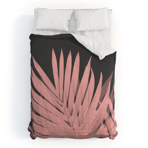 Emanuela Carratoni Blush Palm Leaves Comforter