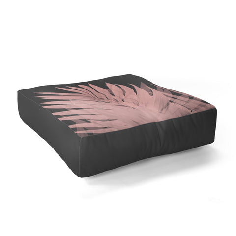 Emanuela Carratoni Blush Palm Leaves Floor Pillow Square