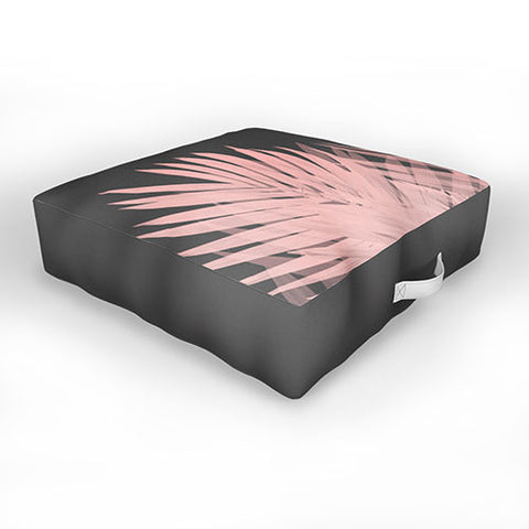 Emanuela Carratoni Blush Palm Leaves Outdoor Floor Cushion