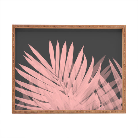 Emanuela Carratoni Blush Palm Leaves Rectangular Tray