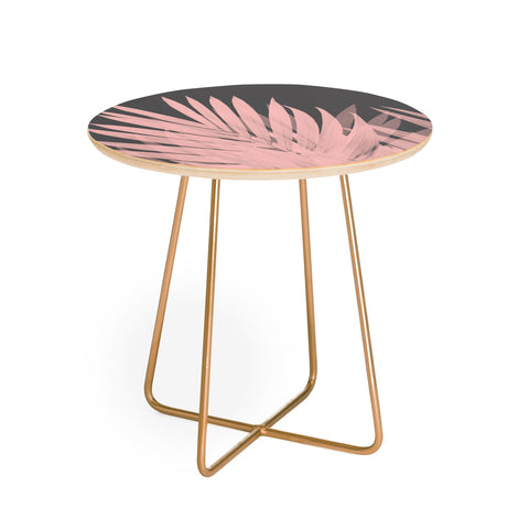 Emanuela Carratoni Blush Palm Leaves Round Side Table