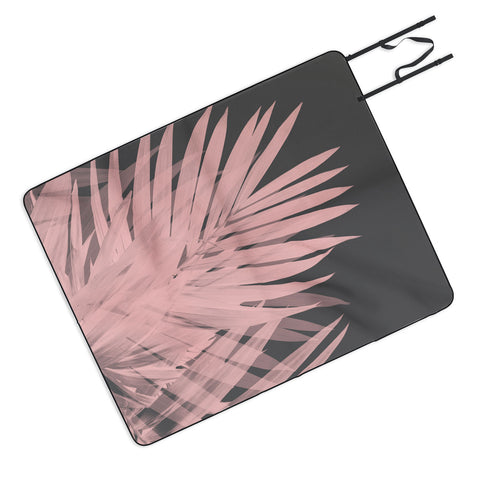 Emanuela Carratoni Blush Palm Leaves Picnic Blanket