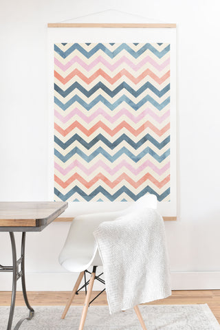 Emanuela Carratoni Boho Chevron Art Print And Hanger