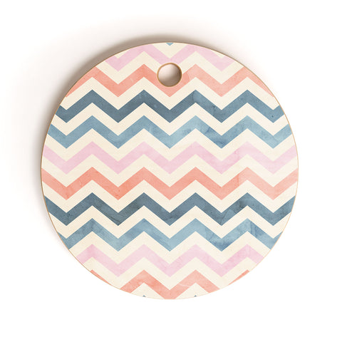 Emanuela Carratoni Boho Chevron Cutting Board Round