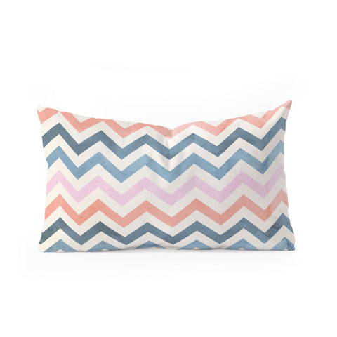 Emanuela Carratoni Boho Chevron Oblong Throw Pillow