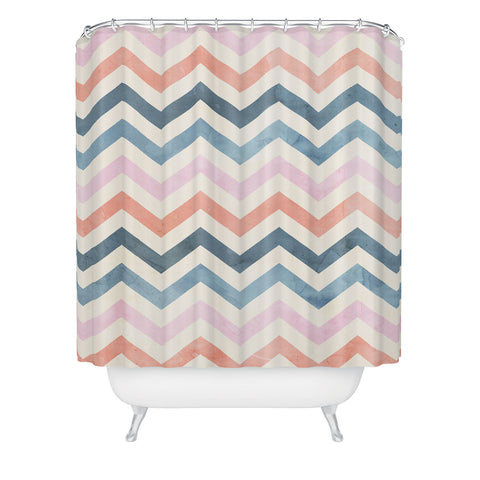 Emanuela Carratoni Boho Chevron Shower Curtain