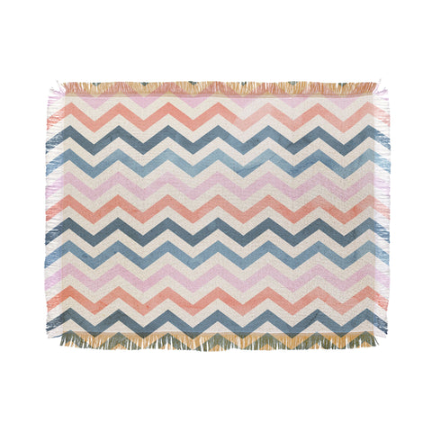 Emanuela Carratoni Boho Chevron Throw Blanket
