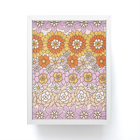 Emanuela Carratoni Boho Flower Lines Framed Mini Art Print