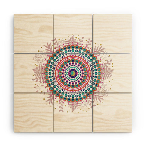 Emanuela Carratoni Boho Mandala Wood Wall Mural