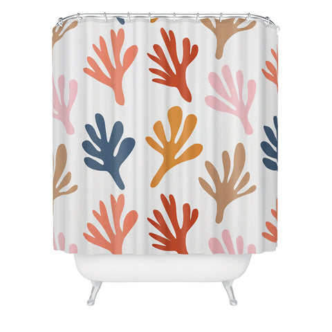 Emanuela Carratoni Bold Cut Out Theme Shower Curtain