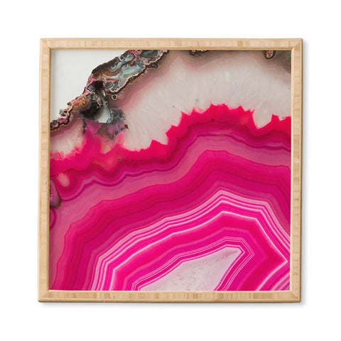 Emanuela Carratoni Bold Pink Agate Framed Wall Art
