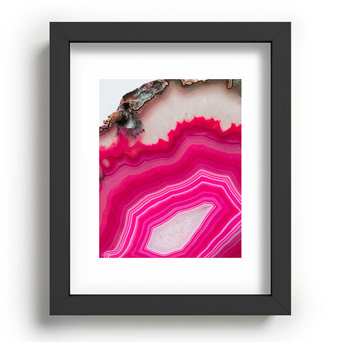Emanuela Carratoni Bold Pink Agate Recessed Framing Rectangle