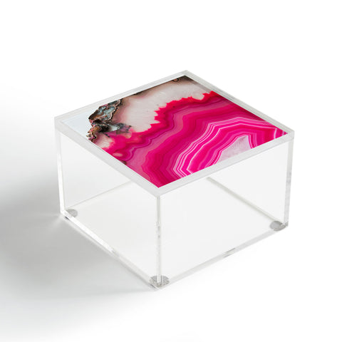 Emanuela Carratoni Bold Pink Agate Acrylic Box