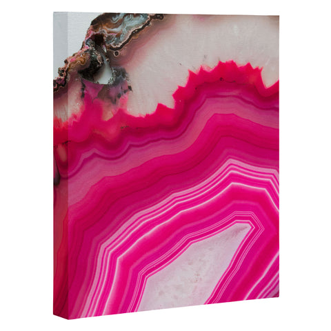 Emanuela Carratoni Bold Pink Agate Art Canvas