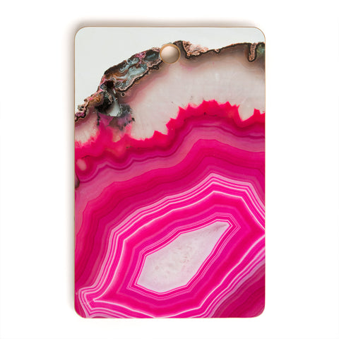 Emanuela Carratoni Bold Pink Agate Cutting Board Rectangle