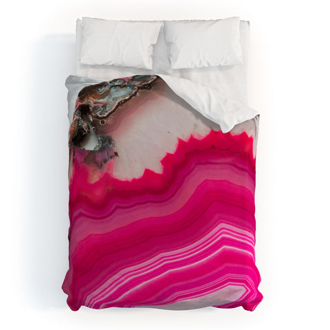 Emanuela Carratoni Bold Pink Agate Duvet Cover