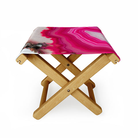 Emanuela Carratoni Bold Pink Agate Folding Stool