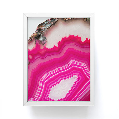 Emanuela Carratoni Bold Pink Agate Framed Mini Art Print