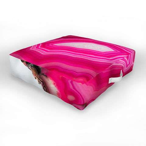 Emanuela Carratoni Bold Pink Agate Outdoor Floor Cushion