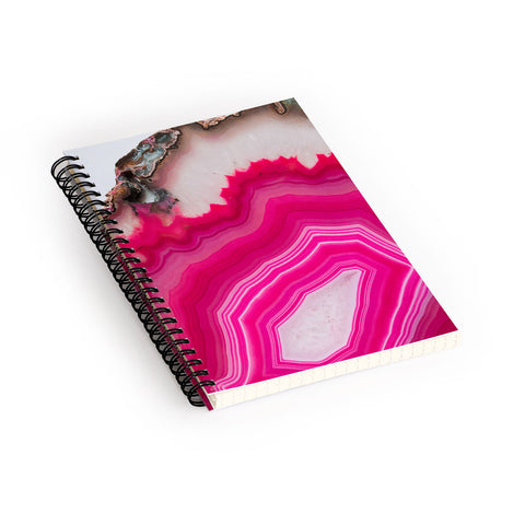 Emanuela Carratoni Bold Pink Agate Spiral Notebook