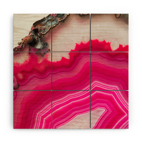 Emanuela Carratoni Bold Pink Agate Wood Wall Mural
