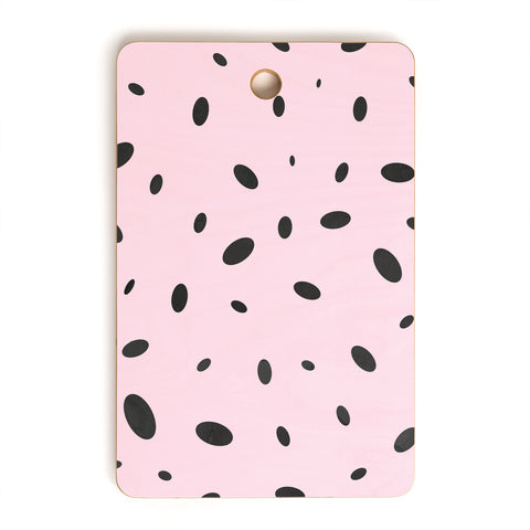 Emanuela Carratoni Bubble Pattern on Pink Cutting Board Rectangle