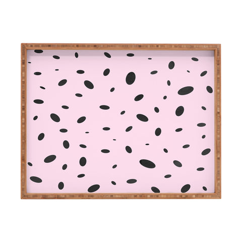 Emanuela Carratoni Bubble Pattern on Pink Rectangular Tray