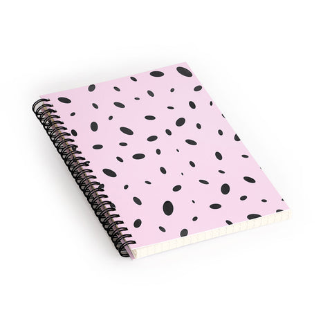 Emanuela Carratoni Bubble Pattern on Pink Spiral Notebook