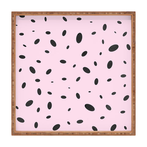 Emanuela Carratoni Bubble Pattern on Pink Square Tray
