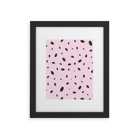 Emanuela Carratoni Bubble Pattern on Pink Framed Art Print