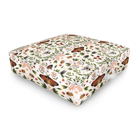 Emanuela Carratoni Bugs Secret Life Outdoor Floor Cushion