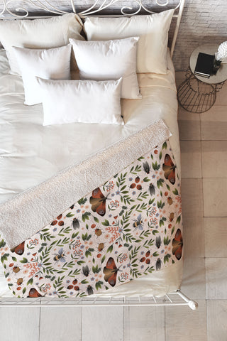 Emanuela Carratoni Bugs Secret Life Fleece Throw Blanket