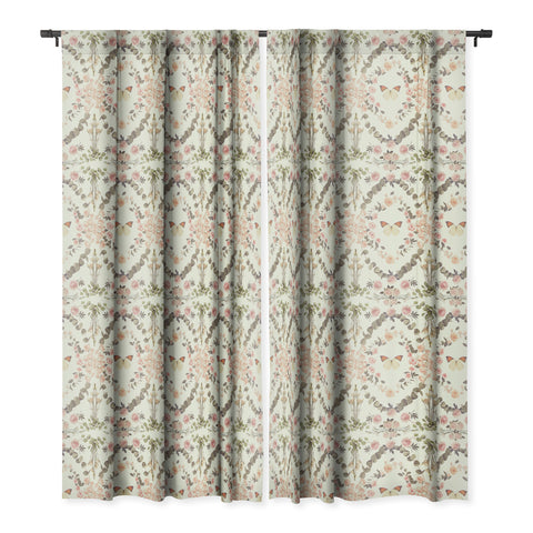 Emanuela Carratoni Butterfly Spring Theme Blackout Window Curtain