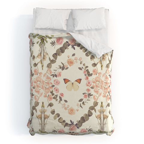 Emanuela Carratoni Butterfly Spring Theme Duvet Cover