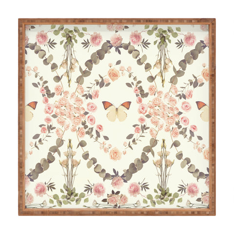 Emanuela Carratoni Butterfly Spring Theme Square Tray