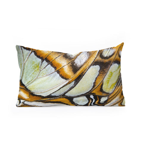 Emanuela Carratoni Butterfly Texture Oblong Throw Pillow
