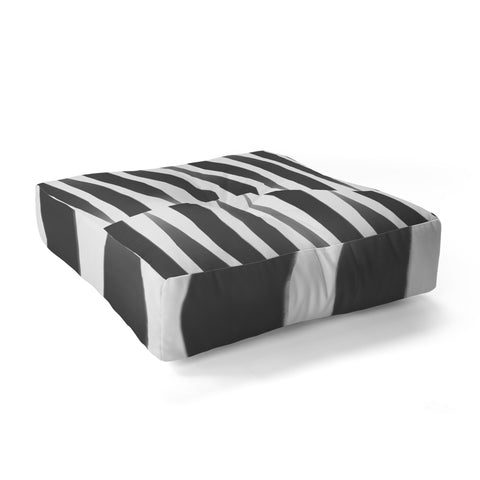 Emanuela Carratoni BW Abstract Theme Floor Pillow Square