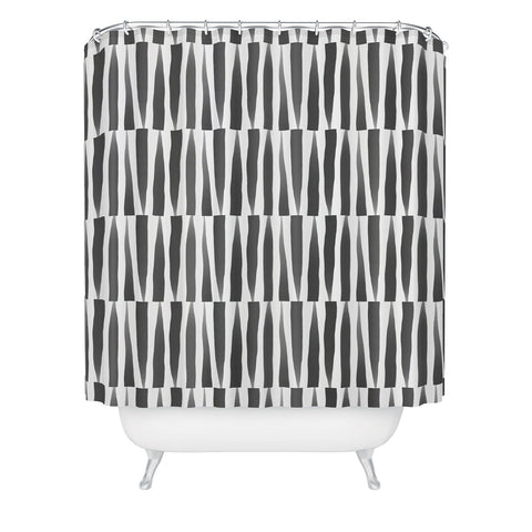 Emanuela Carratoni BW Abstract Theme Shower Curtain
