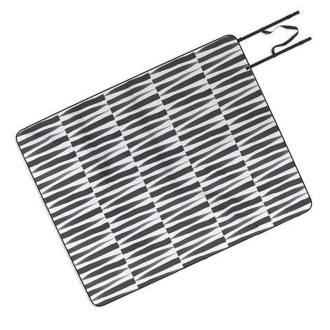 Emanuela Carratoni BW Abstract Theme Picnic Blanket