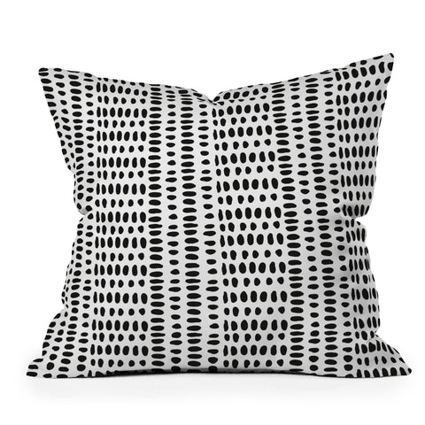 Emanuela Carratoni BW Ethnic Mood Throw Pillow