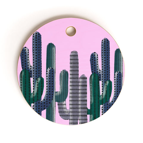 Emanuela Carratoni Cactus Jungle Cutting Board Round