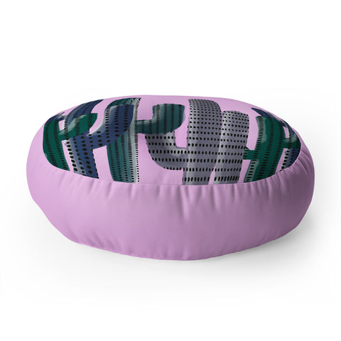 Emanuela Carratoni Cactus Jungle Floor Pillow Round