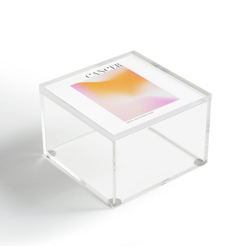 Emanuela Carratoni Cancer Zodiac Sign Gradient Acrylic Box