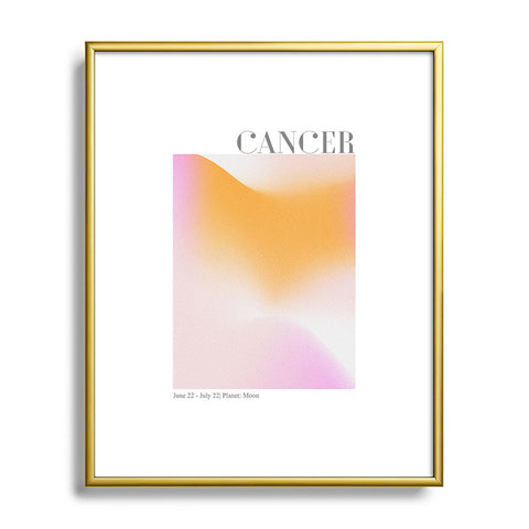 Emanuela Carratoni Cancer Zodiac Sign Gradient Metal Framed Art Print