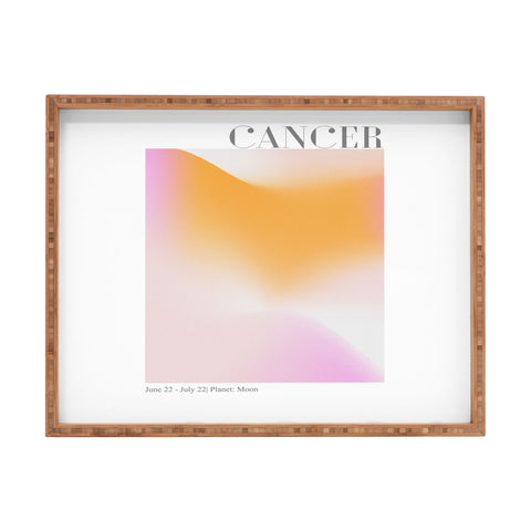 Emanuela Carratoni Cancer Zodiac Sign Gradient Rectangular Tray