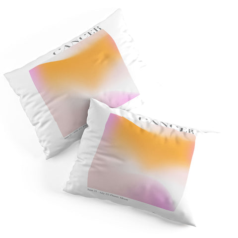Emanuela Carratoni Cancer Zodiac Sign Gradient Pillow Shams