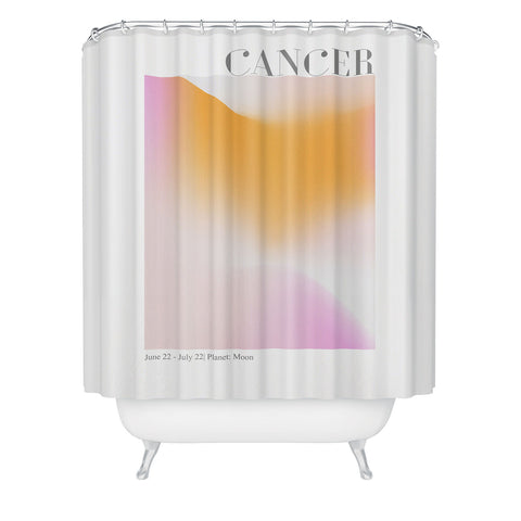 Emanuela Carratoni Cancer Zodiac Sign Gradient Shower Curtain